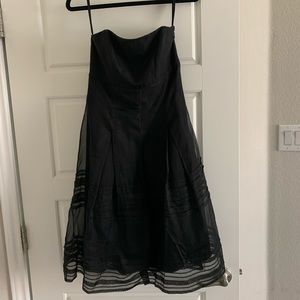 Black strapless dress